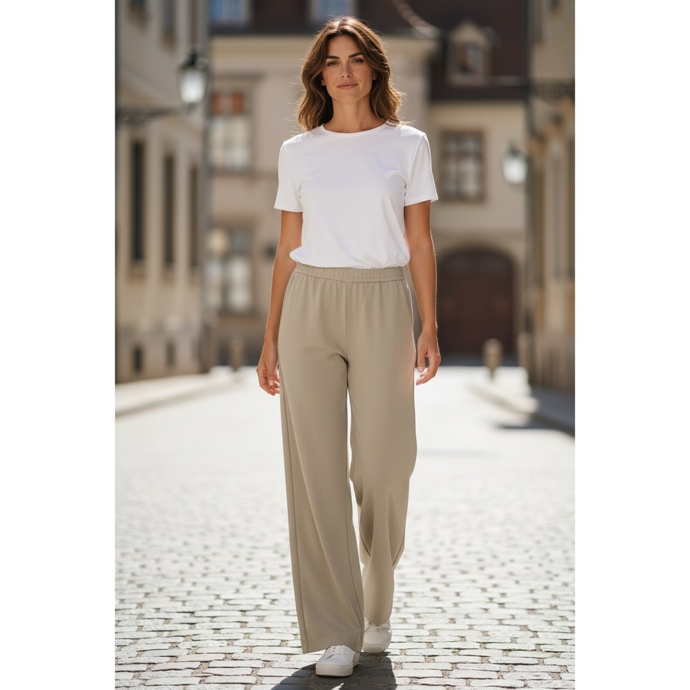 Abercrombie Fitch Womens 30 Curve Love Wide Leg Pants Khaki Tan